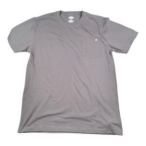 Dickies T-Shirt Mens Large Gray Short Sleeve Chest Pocket Casual Work Tee